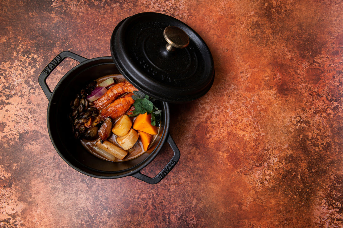 Warming Golden Bone Broth Stew with Root Vegetables